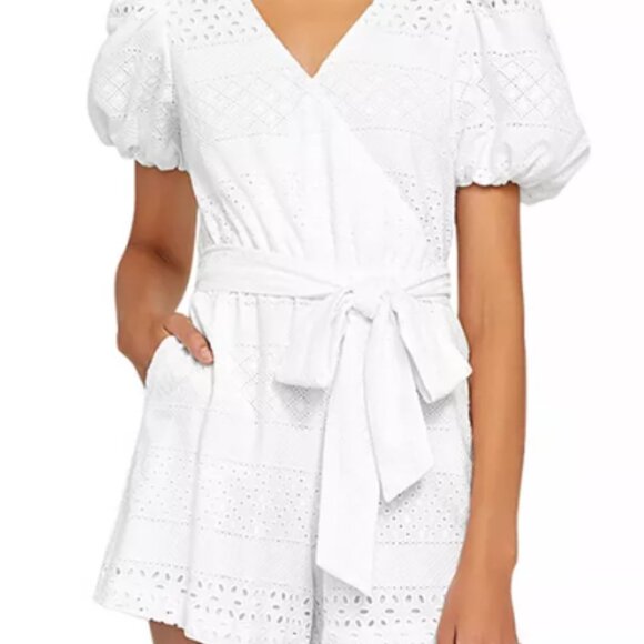 Paulina Eyelet Wrap Romper - Picture 5 of 5
